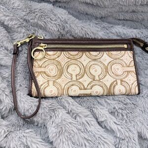 COACH Vintage Optic Swirl wristlet